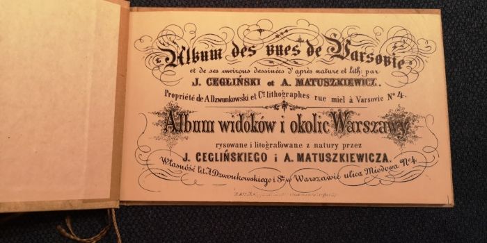 Album widoków i okolic Warszawy 1860 nakład 300
