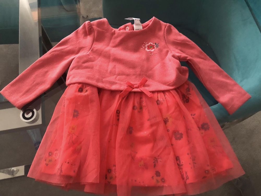 Vestido Vermelho Menina 9-12 meses