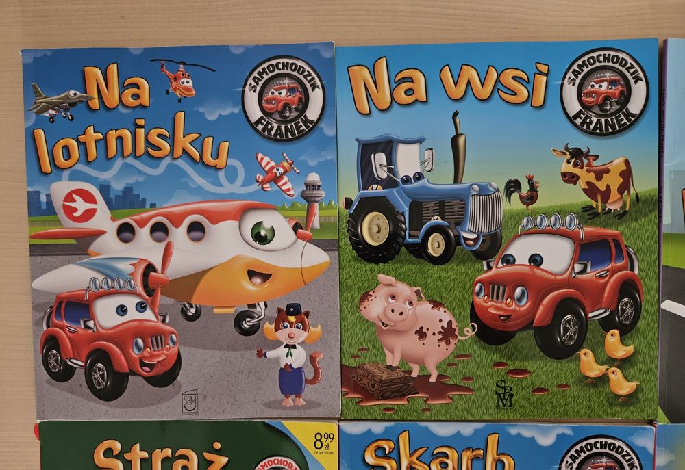Zestaw 10 książek, książeczek dla dzieci z serii Samochodzik Franek