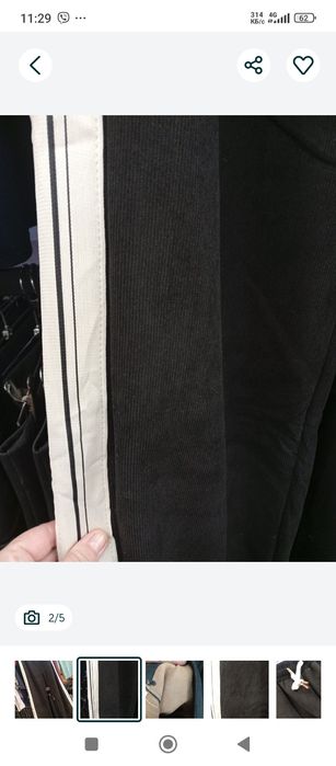 Штаны палацио теплые вельвет черные