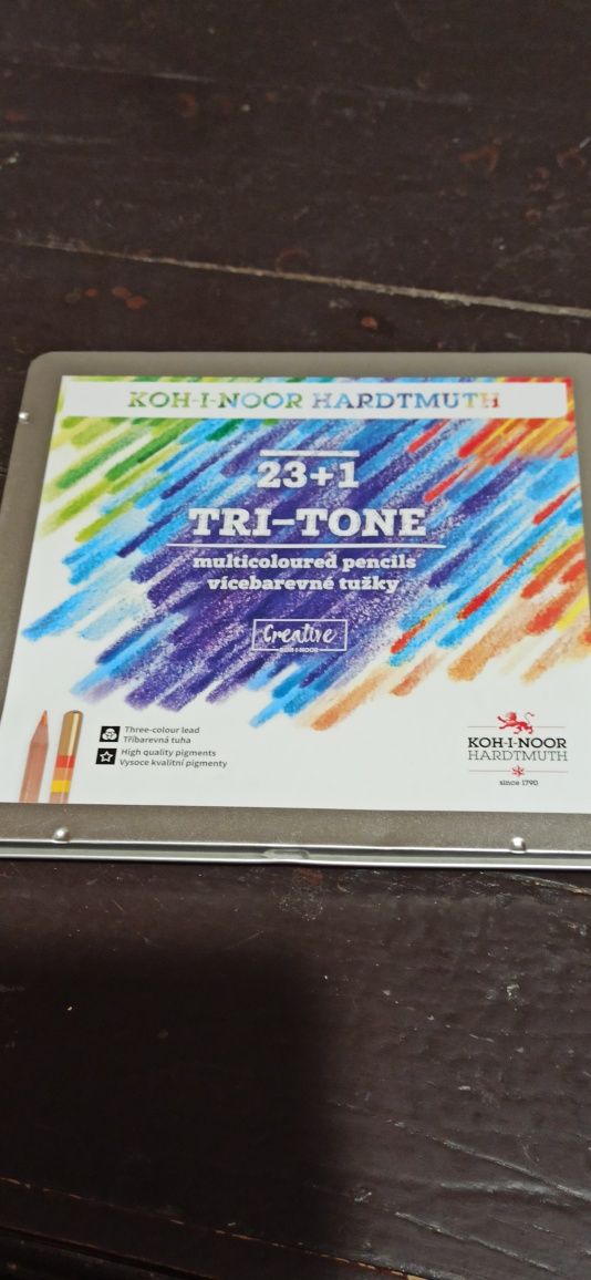 Цветные карандаши Koh-i-Noor Tri-Tone 23 цветов + 1 карандаш-блендер