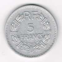Moneta francuska - 5 franków - 1946 rok - duża