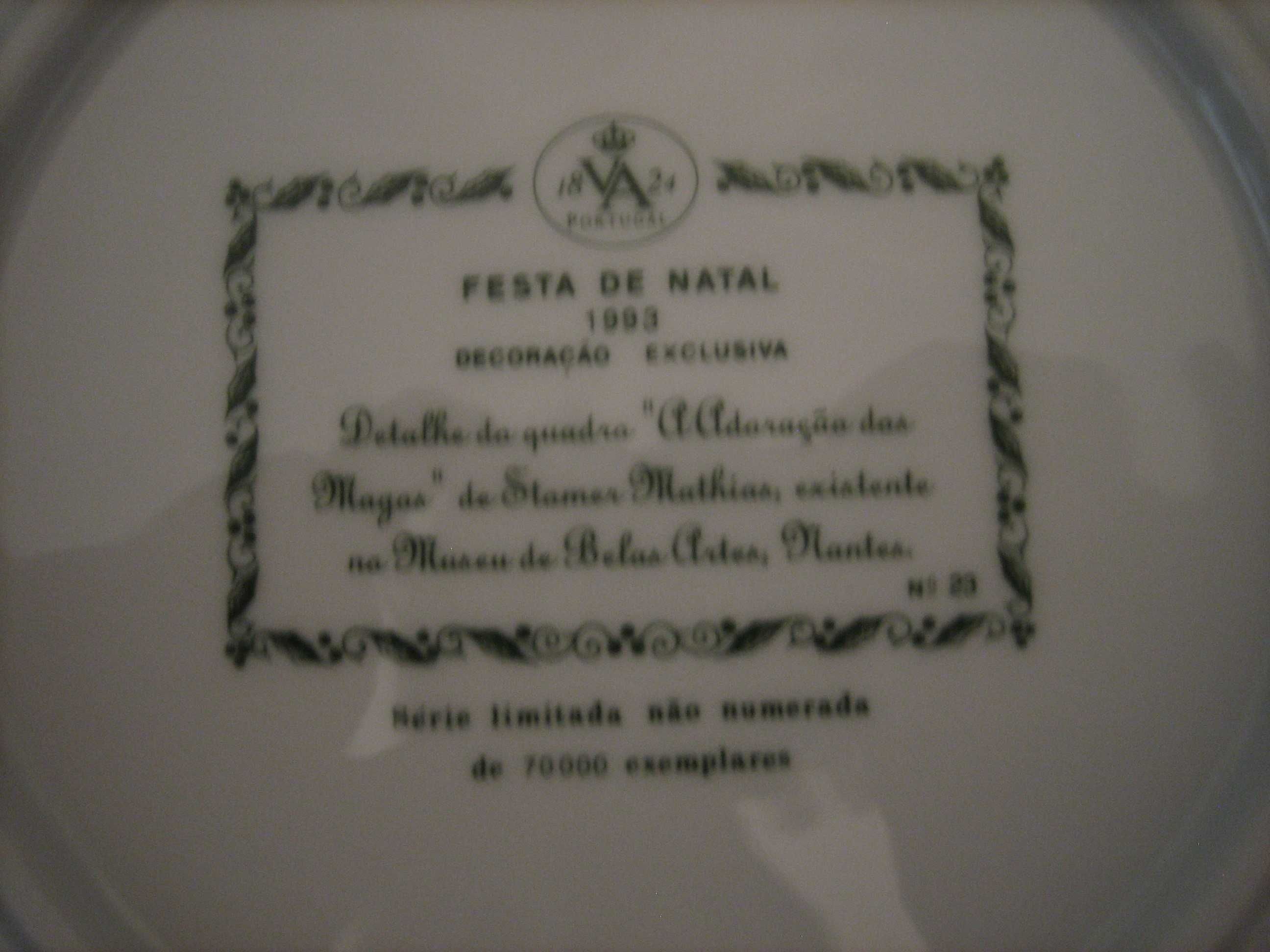 Pratos de Natal porcelana Vista Alegre / SPAL