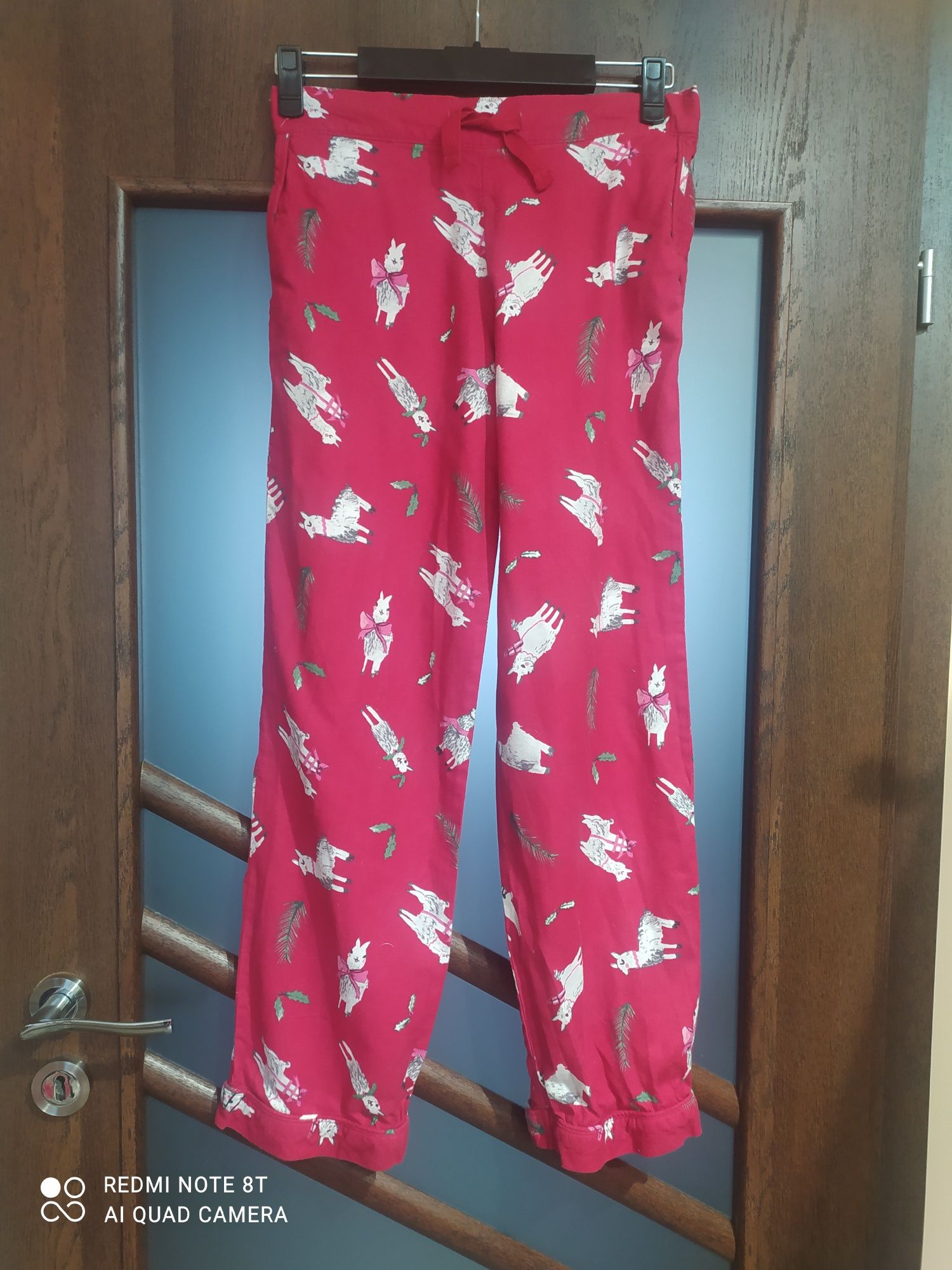 Spodnie piżamy świąteczne bawełniane rozmiar M 38