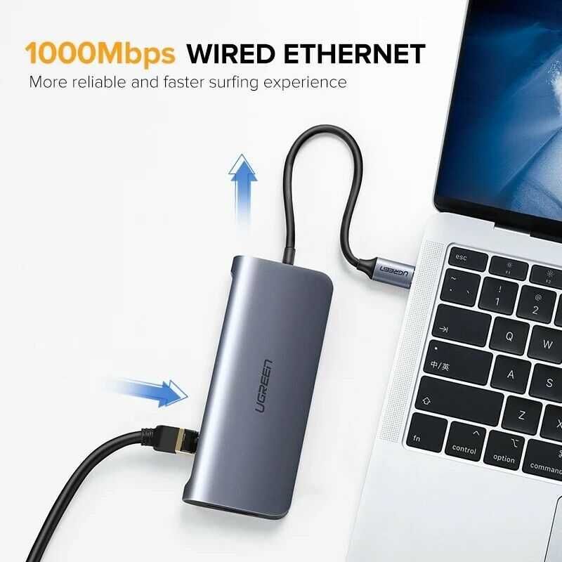 USB Хаб для MacBook AIR PRO M1 M2 M3 10 в 1 док станция Hub Ugreen