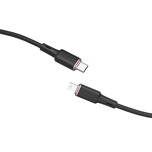 Acefast kabel MFI USB Typ C - Lightning 1,2m, 30W, 3A czarny (C2-01 bl