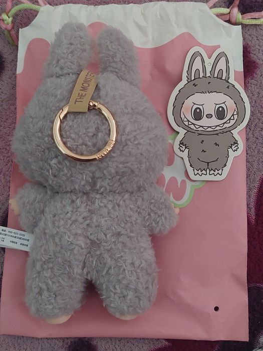 Oryginalna Labubu Sesame Bean szara Exciting Macaron Pop Mart tanio