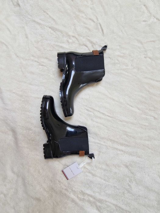 Nowe czarne kalosze damskie Tommy Hilfiger rozmiar 38 z metką