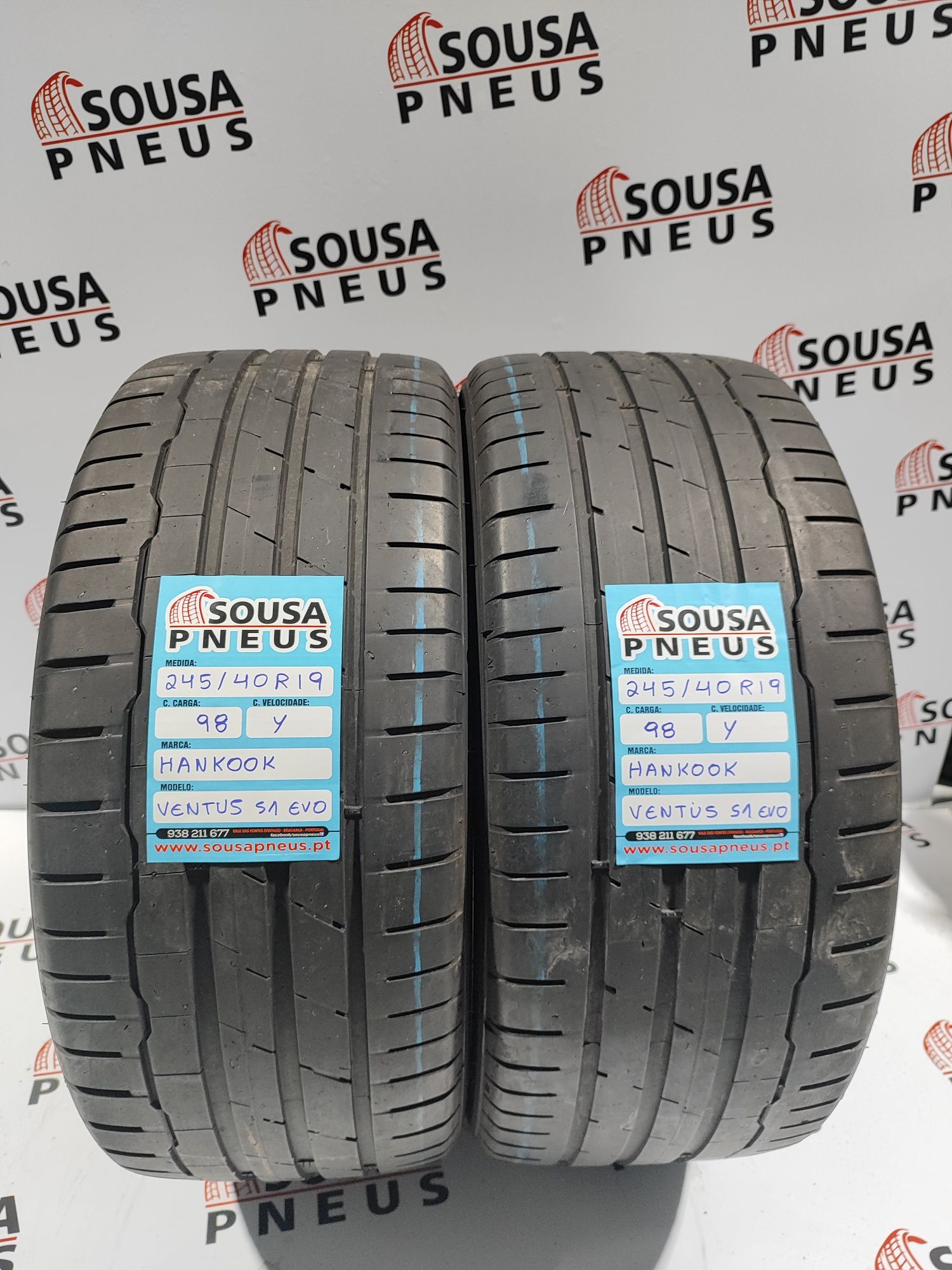 2 pneus semi novos 245-40R19 Hankook Ventus S1 Evo 3 - Oferta Portes