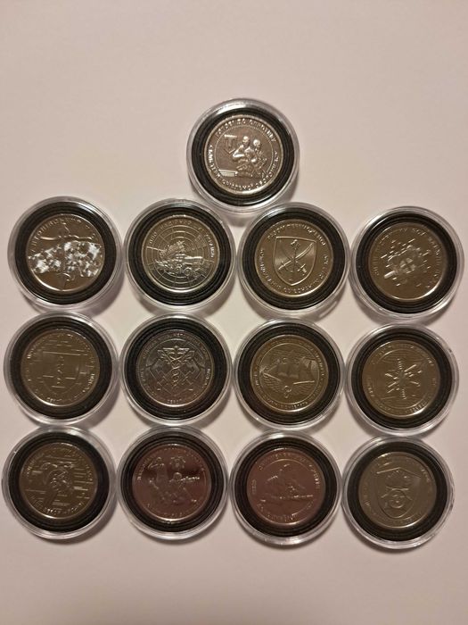 Набір з 13 обігових монет ЗСУ 10 грн. в капсулал