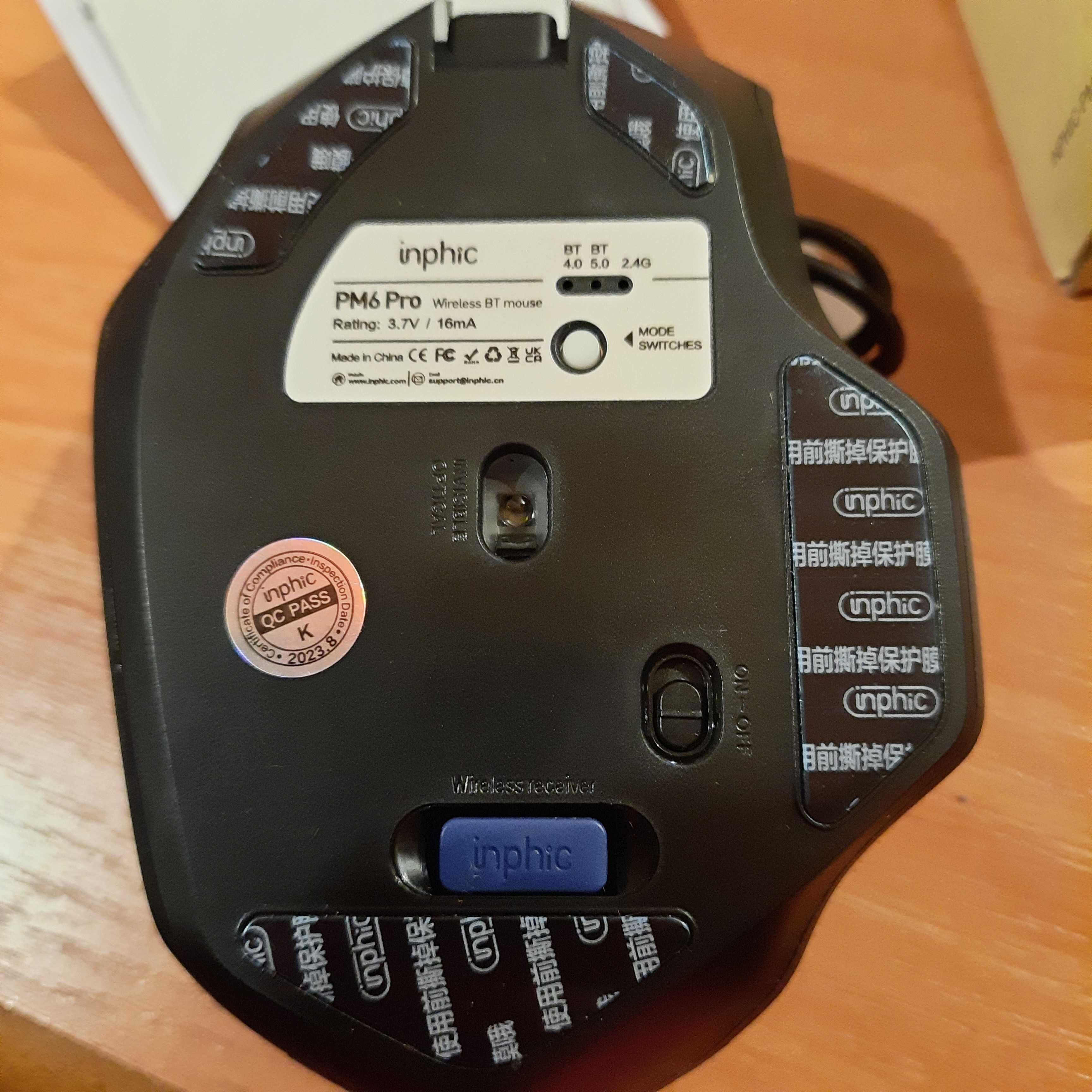 Mysz bezprzewodowa  Inphic PM6 Pro sensor optyczny Mysz gamingowa