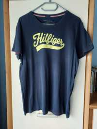 Granatowy męski t-shirt Tommy Hilfiger rozmiar M organiczna bawełna
