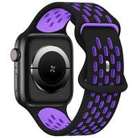 Pasek Sportowy Beline do Apple Watch 38/40/41mm - Czarno-fioletowy