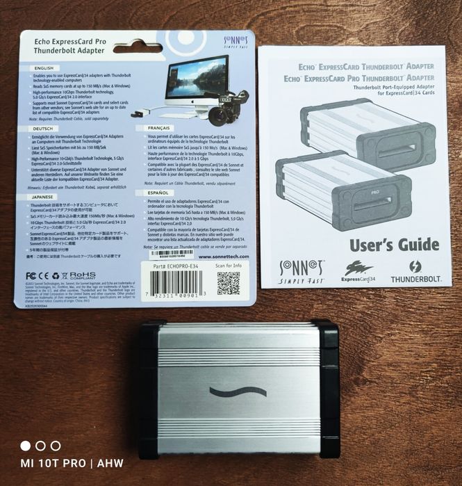 Sonnet Echo Pro ExpressCard 34 Thunderbolt 2 adapter Sony RME Firewire