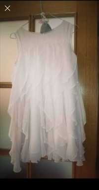 Vestido chifon rosa maquiagem