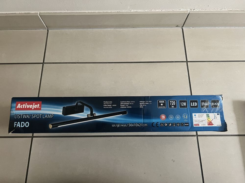 Kinkiet activejet lampa listwa lazienkowa nad lustro obraz