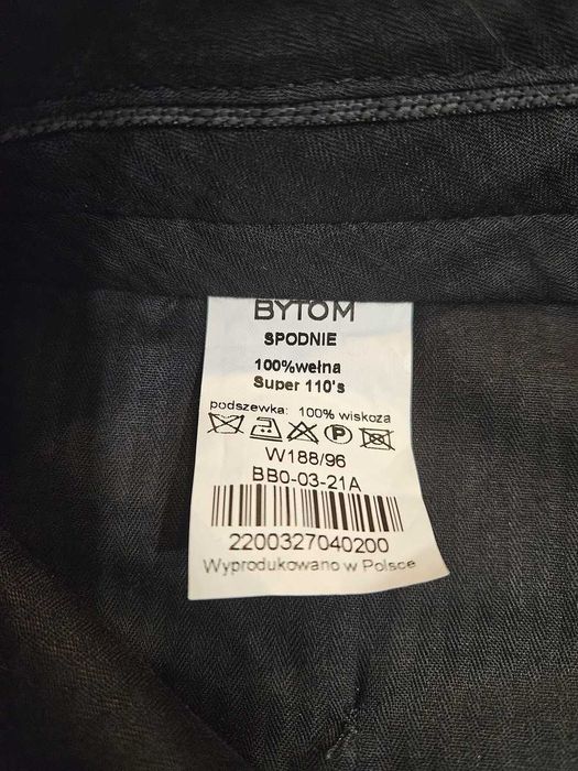 Garnitur męski BYTOM 100% wełna 182cm