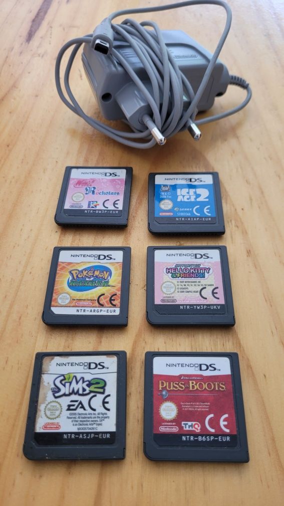 Carregador Nintendo DS mais 6 jogos