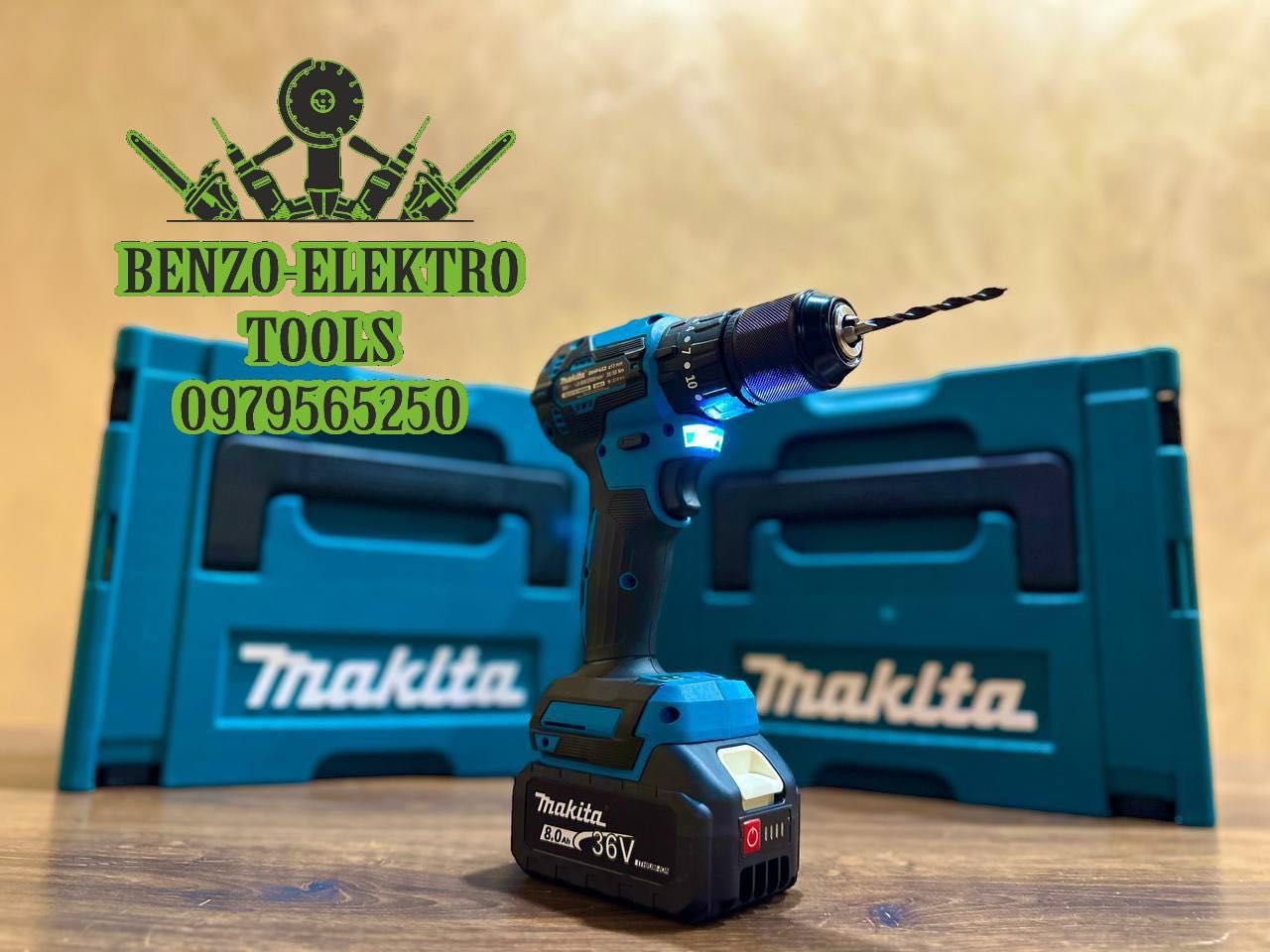 Акумуляторний Шуруповерт Makita DHP453 Бесщеточный + Удар 36V-8Ah