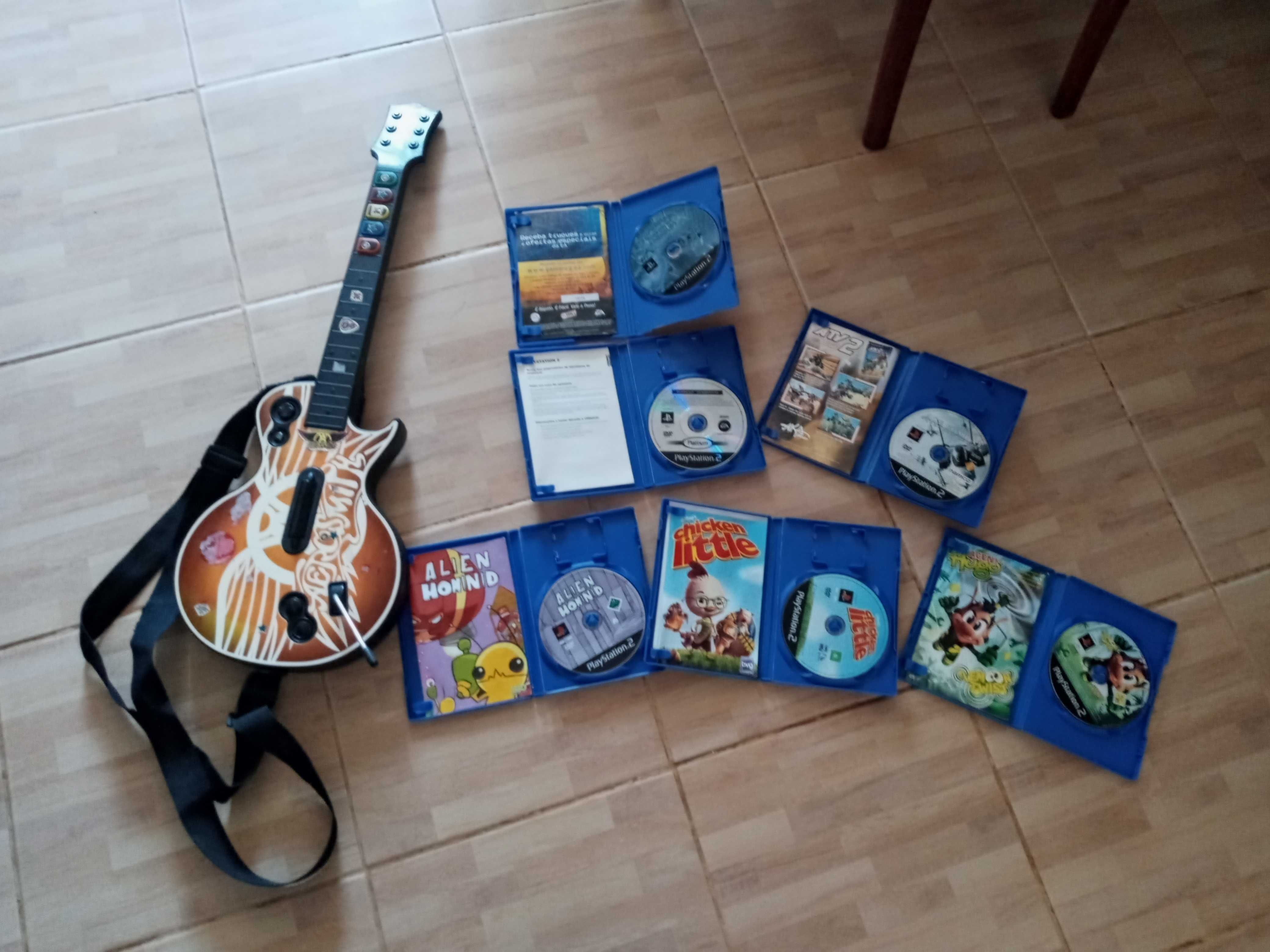 GUITAR HERO + 6 jogos playstation 2