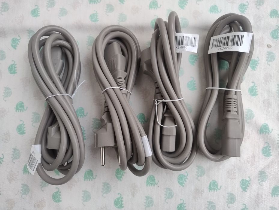 Кабелі живлення для ПК, монітора, принтера.