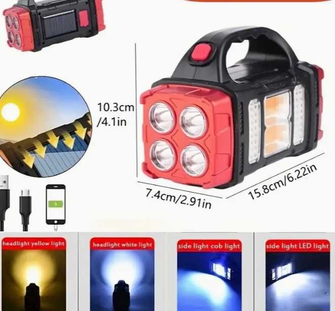 Luz de acampamento solar LED multifuncional