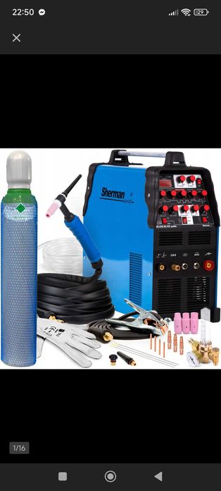 Spawarka inwerterowa SHERMAN TIG 210 AC DC PULS MMA 200A