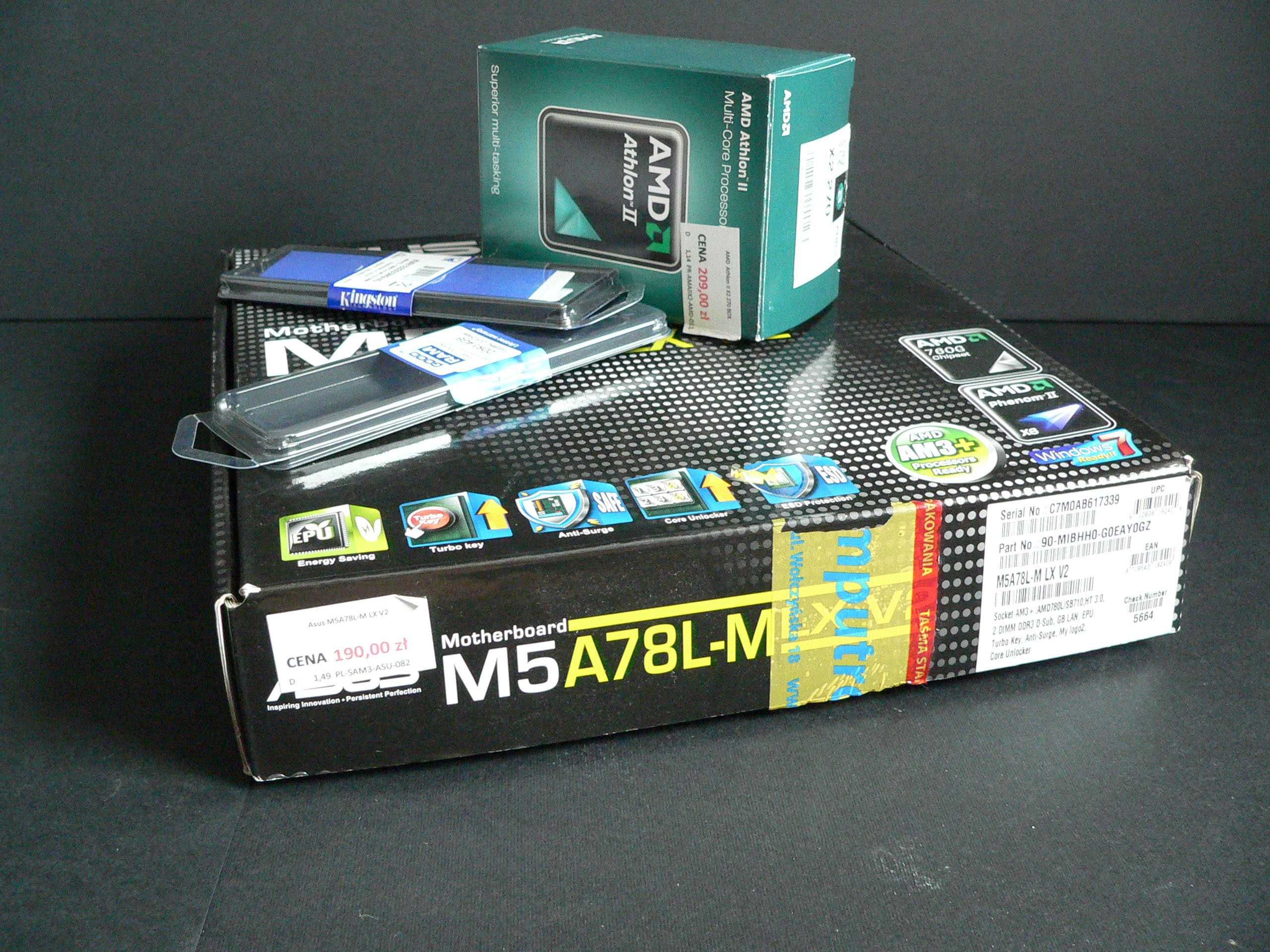 Komputer Amd athlon II x2 270, asus M5a78L-M LX V2, FIREGL V-7700
