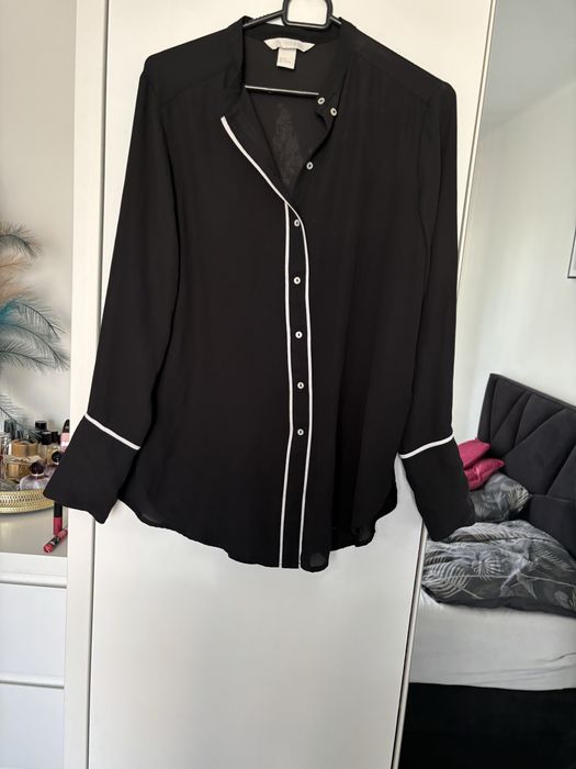 Body koszula bluzka zara błękitna niebieska elegancka M 38