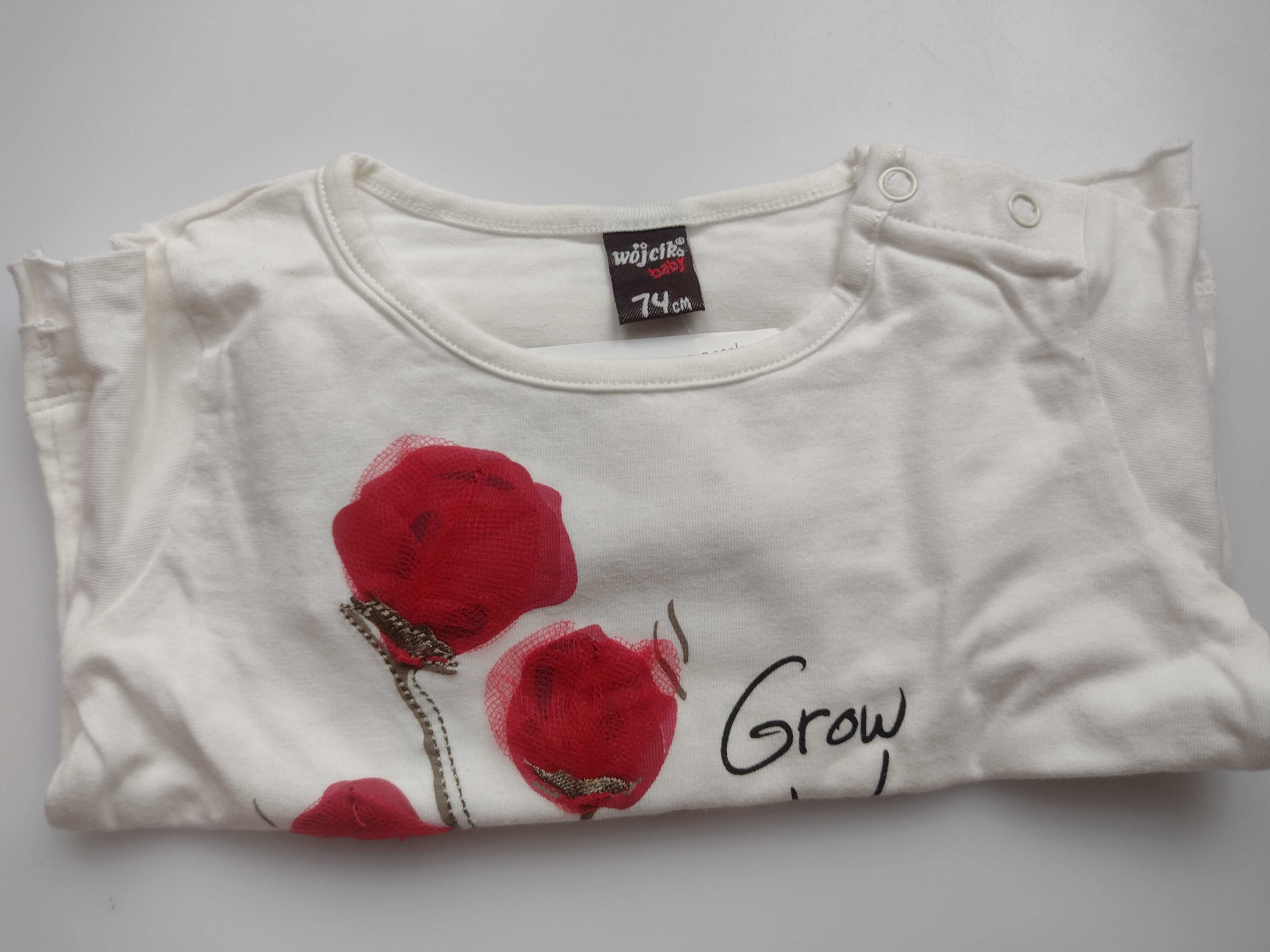 Nowa bluzeczka niemowlęca Wójcik rozm. 74 kwiaty