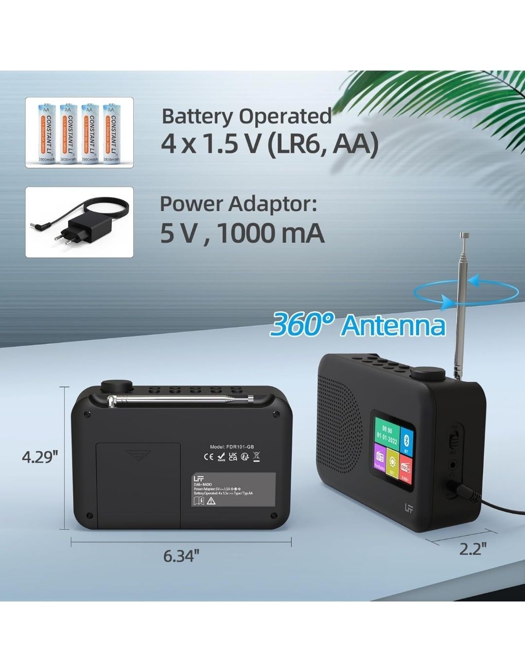 Dab Radio, цифрове радіо LFF Dab, мале цифрове радіо FM, радіо Dab Plu