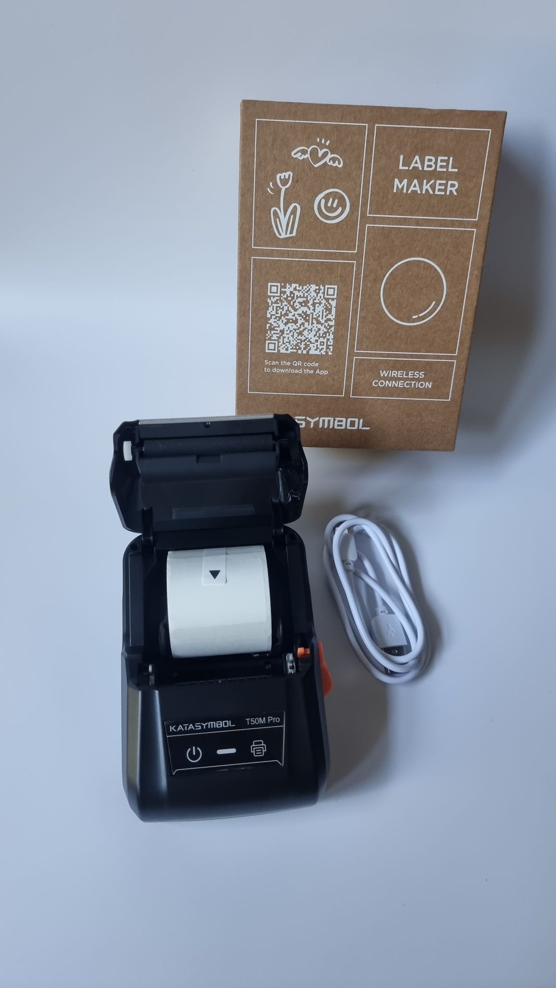 Drukarka etykiet Bluetooth Supvan T50M Pro z etykietami