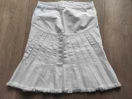 Oryginalna spódnica Desigual r36 jeansowa biała