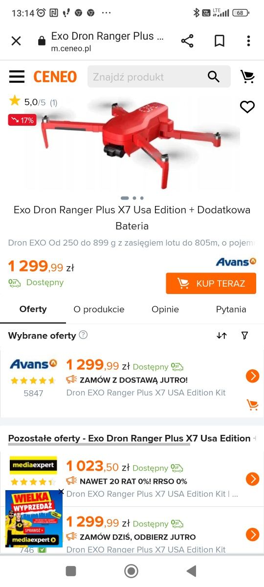 Dron USA edytion Exo ranger plus x7