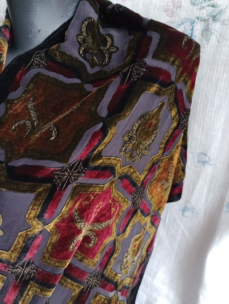 Piękny welurowy szal Glamour