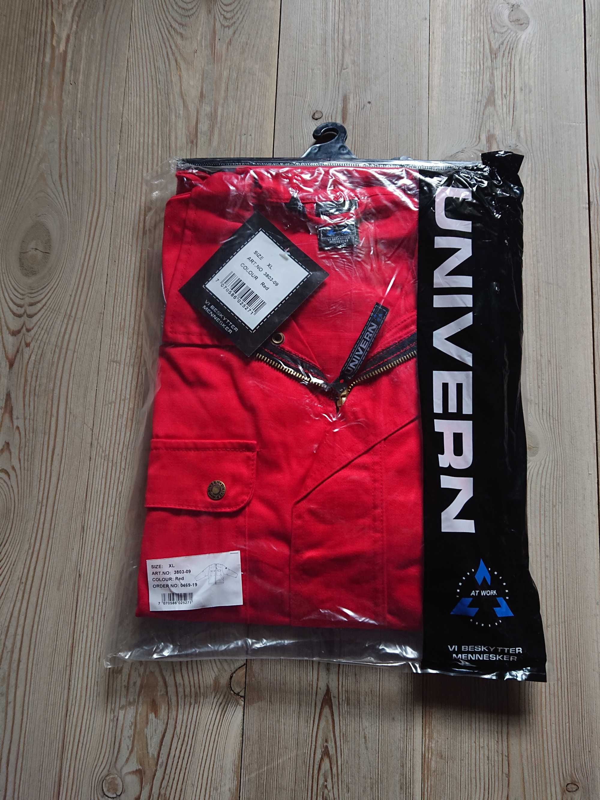 Bluza spawalnicza robocza czerwona UNIVERN nowa XL niepalna - M do XXL