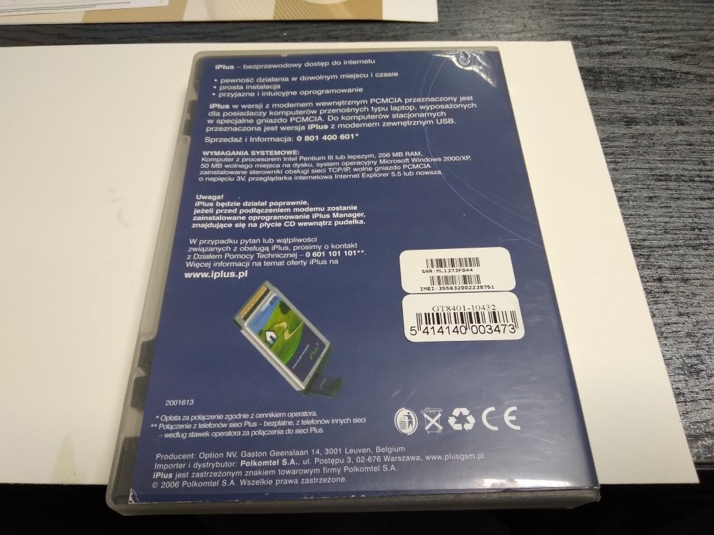 Modem iPlus PCMCIA Option Globetrotter EDGE