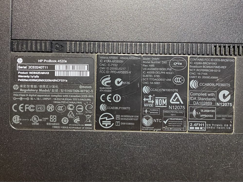 Ноутбук HP ProBook 4520s 15.6"/3GB RAM/300GB HDD! N2145