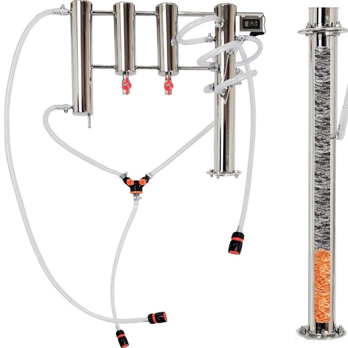 Destylator elektryczny KEG 50l lub 30l 6 palcy 2 odstojniki 180cm
