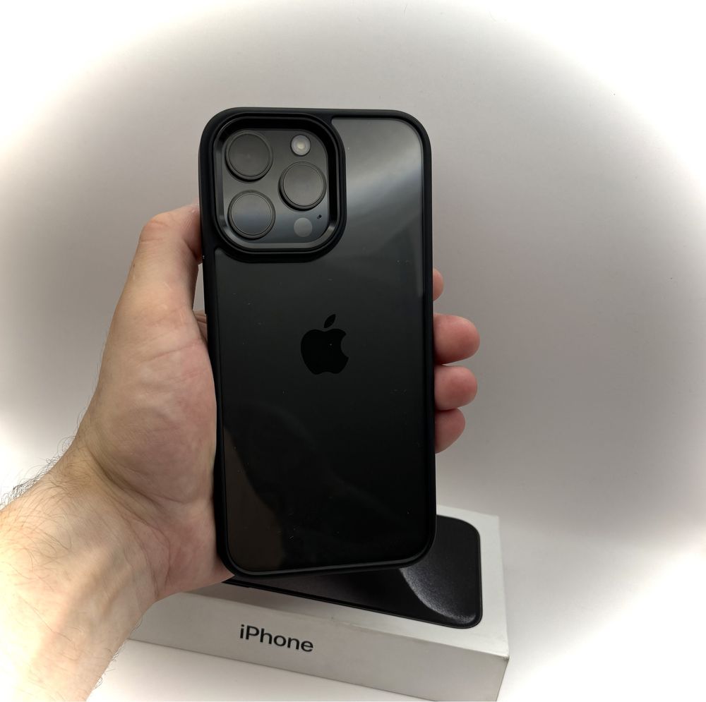 Чехол IPhone 15 Pro Max black, 15 Pro-11 Pro Max, Xr, Xs, не желтеет