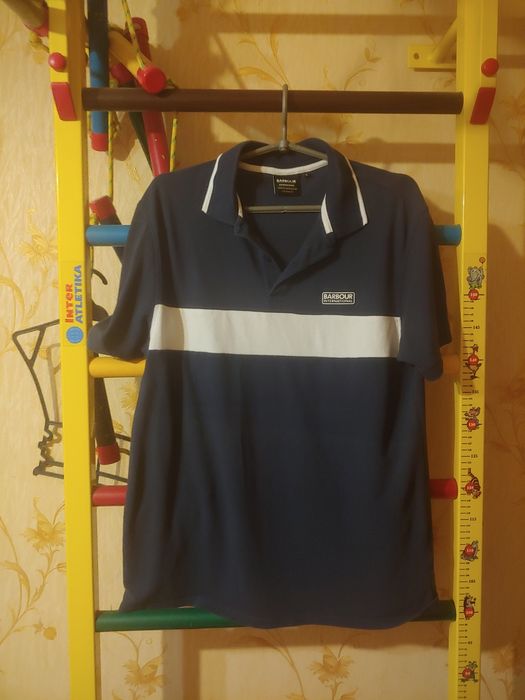 поло барбур синя белайя