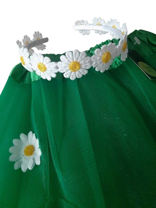 Zestaw Pani Wiosna spódniczka tiulowa z kwiatkami plus opaska kwiatki