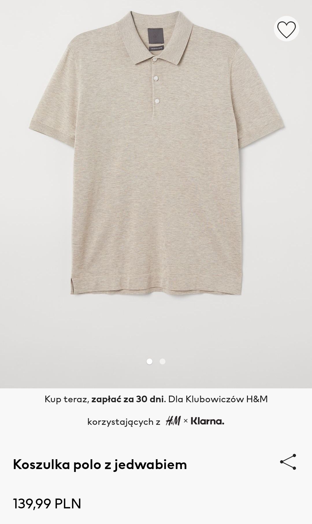 Koszulka polo H&M jedwab rozmiar M