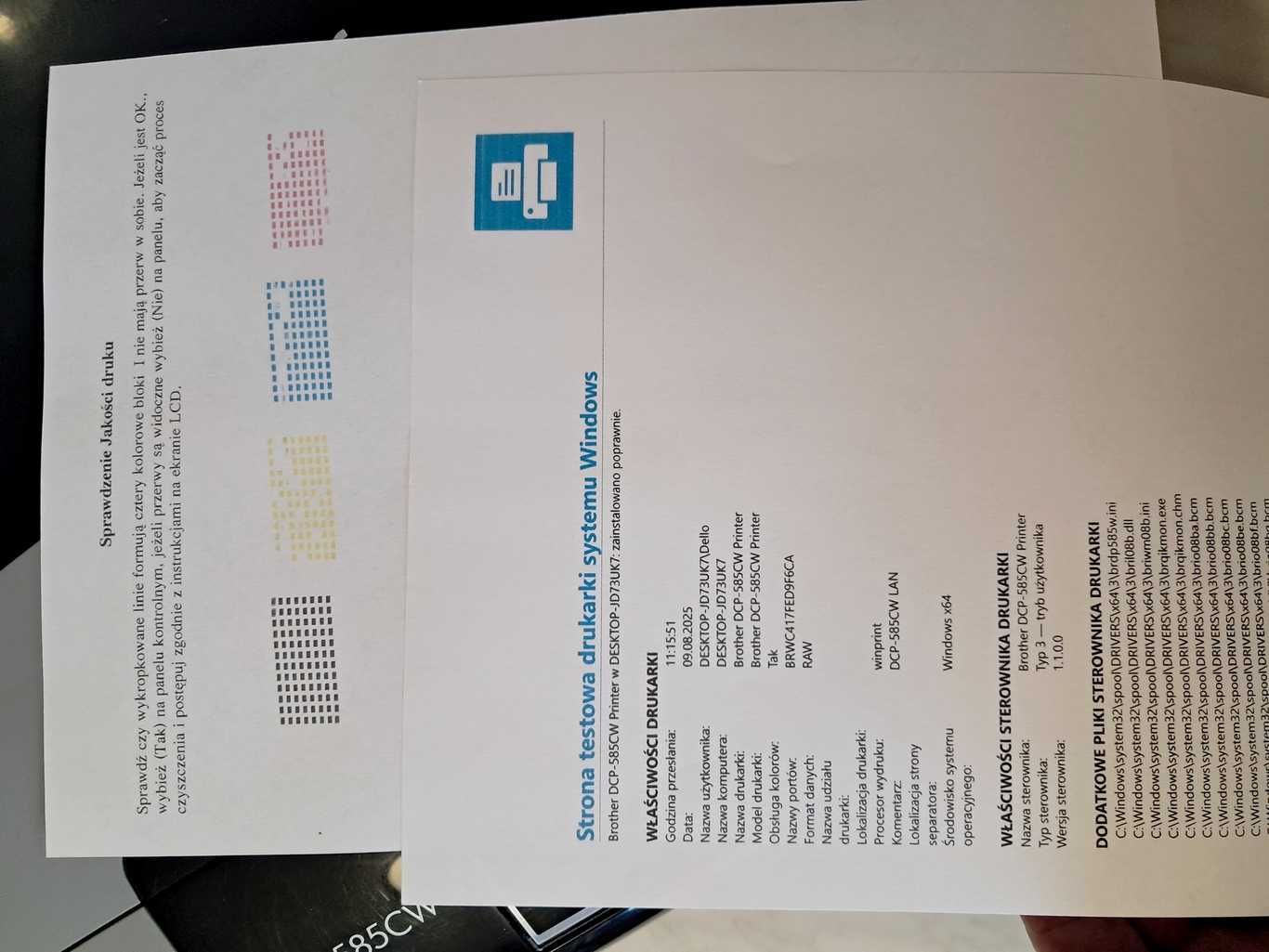 Brother DCP-585cw drukarka urządzenie wielofunkcyjne WiFi tanie tusze
