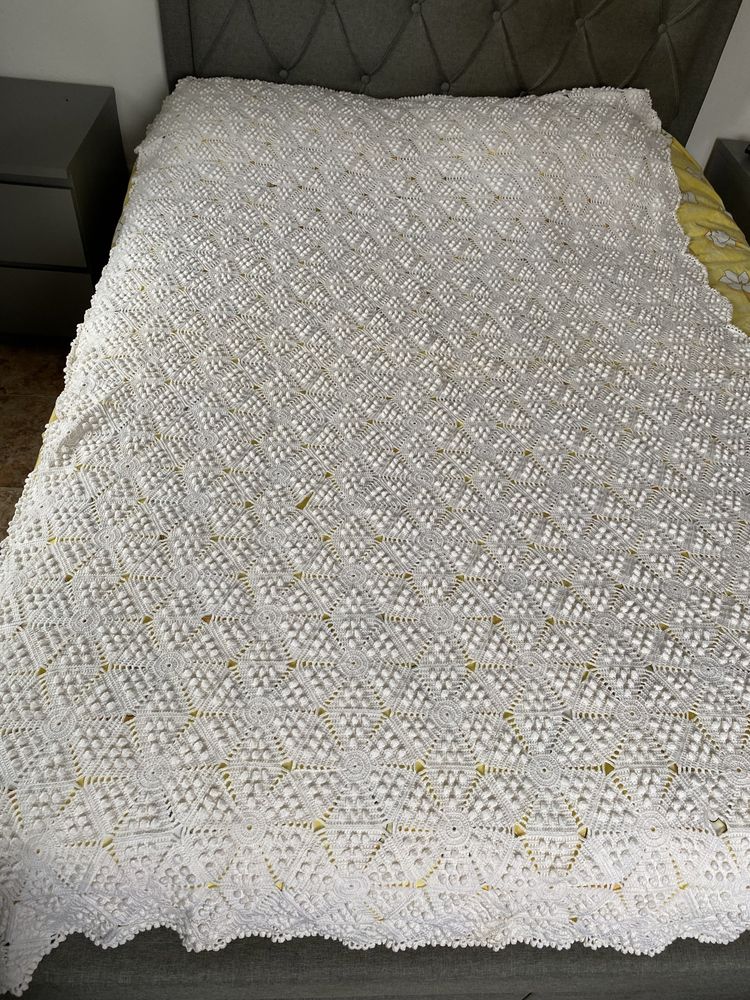Colcha de renda feita à mão 140 × 210