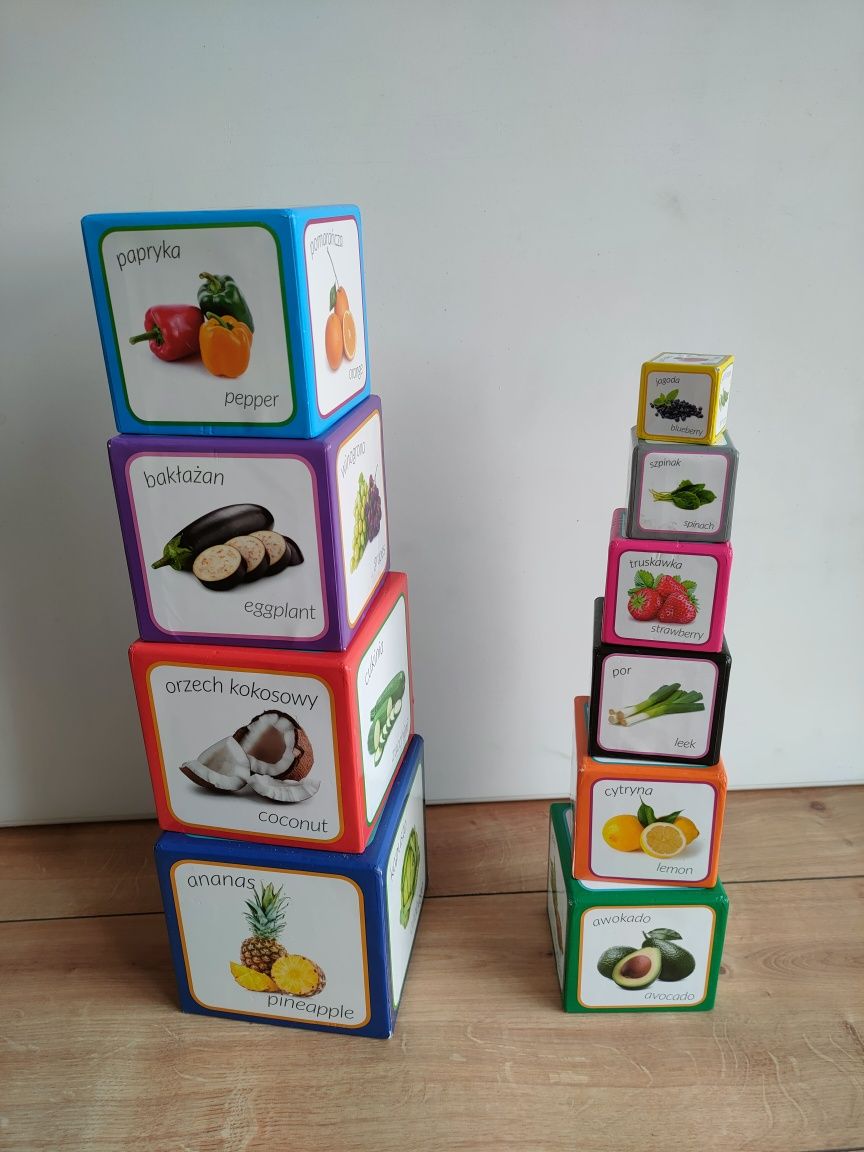 Piramida zabaw owoce Montessori