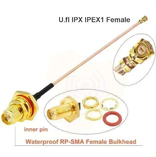 Кабель u.fl ipx ipex1 мама(гніздо) на rp sma
