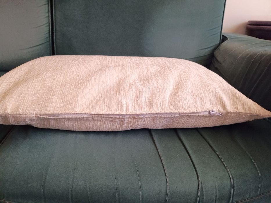 Almofadas (2)  Bege 40x70cm - em chenille NOVAS