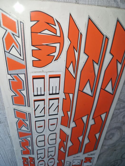 Zestaw nowy naklejki KTM enduro rama zbiornik boczki