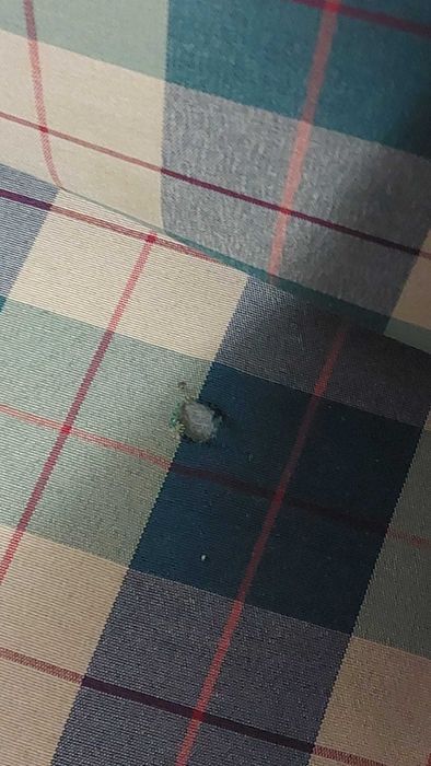 Conjunto de sofás em madeira e almofadas de tecido